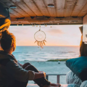 Camper van by the beach