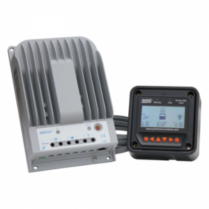 High efficiency 20A MPPT solar charge controller with LCD display and 5m cable for solar panels up to 260W (12V) / 520W (24V) up to 150V