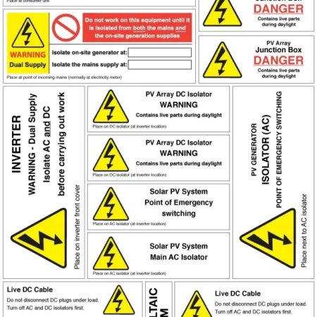 AC/DC Hazard Warning Labels - EL1289