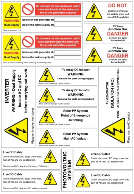 AC/DC Hazard Warning Labels - EL1289