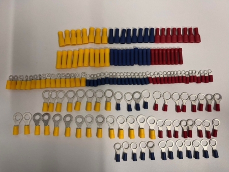 Assorted Crimp Connectors Yellow/Red/Blue ( 154 Piece )