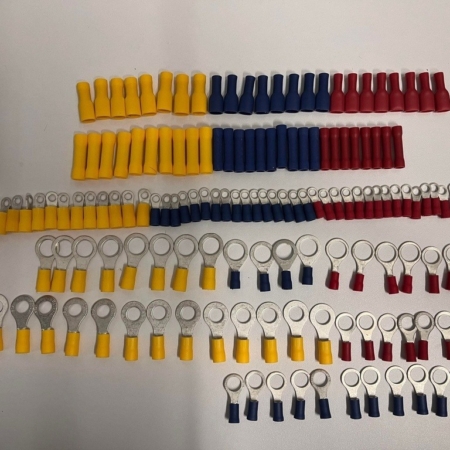Assorted Crimp Connectors Yellow/Red/Blue ( 154 Piece )