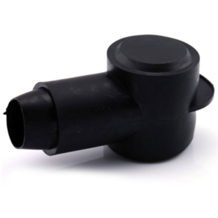 Battery Terminal Insulated Cover VTE 32mm Black Angled Cover 17.78mm