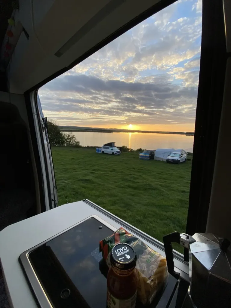 Darren and Cath's VW Grand California at Budle Bay, Northumberland