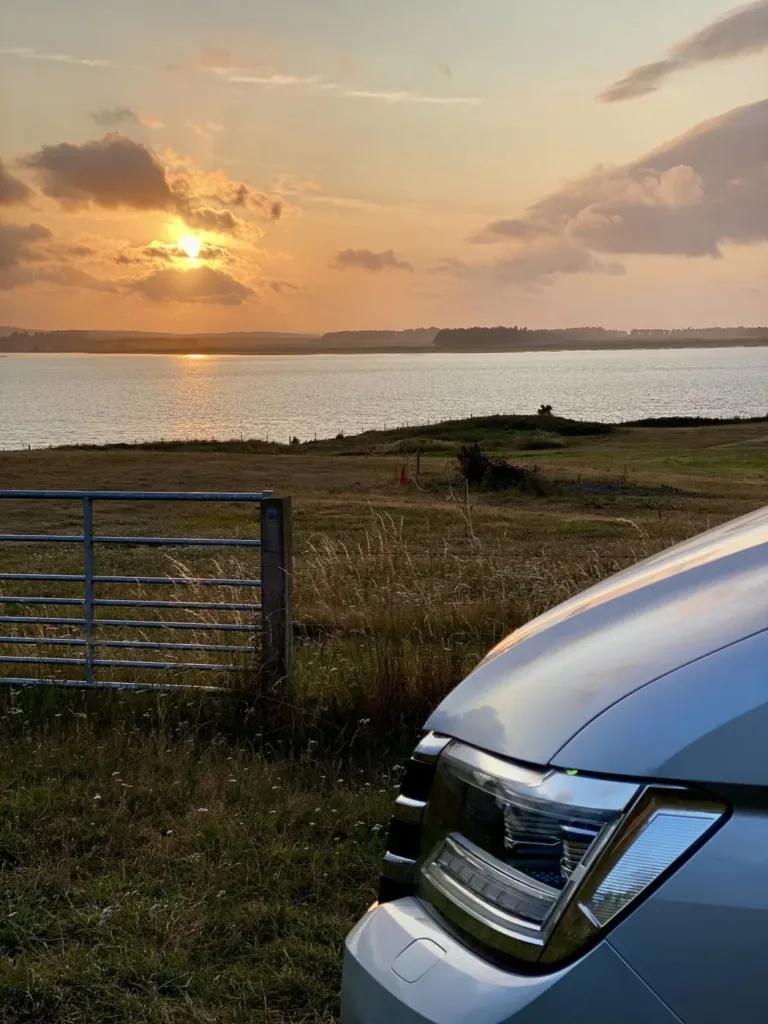 Darren and Cath's VW Grand California at Budle Bay, Northumberland