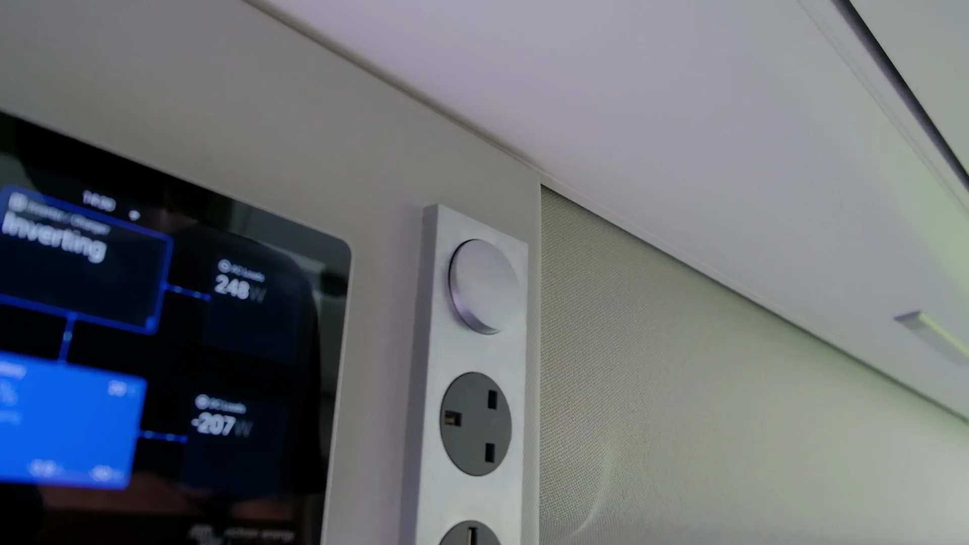 Victron touchscreen and sockets inside the Grand California
