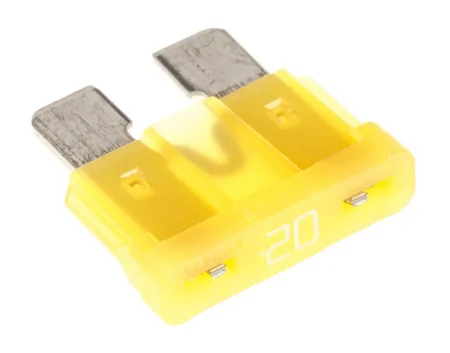 Mini Blade Fuse 20a Yellow Single Unit FU6-20
