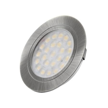 Oval Recessed Mount - Brushed Steel Neutral White 40K OVAL-2W-SD-40K-01