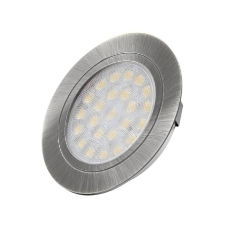 Oval Recessed Mount - Brushed Steel Warm White 30K OVAL-2W-SD-30K-01