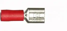Red Female Spade 6.3mm/0.8mm Single Unit WT3
