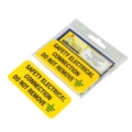 Safety Electrical Connection Do Not Remove PVC Label 80mm x 35mm