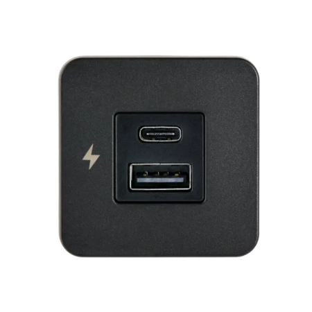 Scanstrut TILE - USB-A / USB-C Interiors Charging Socket 12/24V - Black Bezel SC-TILE-10