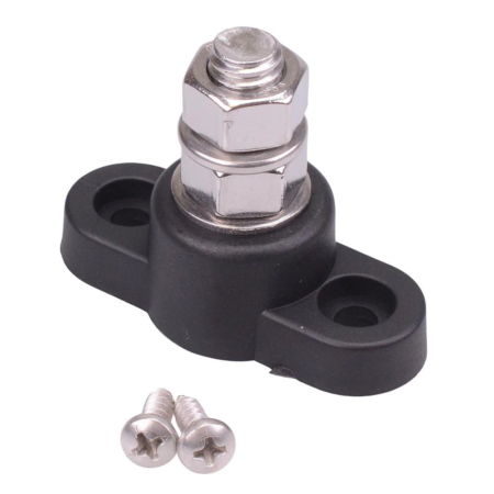 Single Point Busbar Black M10 150A