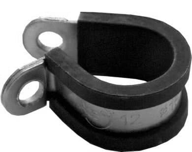 Stainless Steel Rubber Lined P-Clip 25mm SSPC25