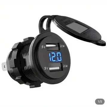 USB Socket With Inbuilt Voltmeter Loose DS-USB+VOL