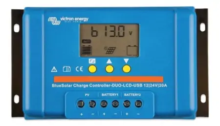 Victron Energy BlueSolar PWM DUO-LCD & USB 12/24V-20A SCC010020060
