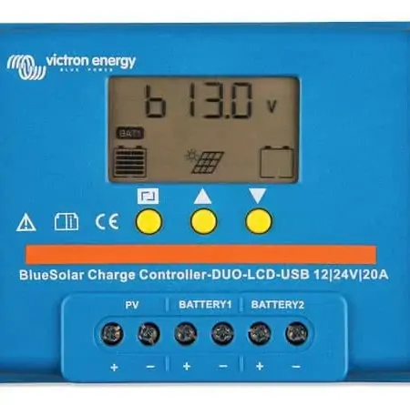 Victron Energy BlueSolar PWM DUO-LCD & USB 12/24V-20A SCC010020060