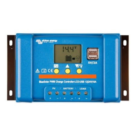 Victron Energy BlueSolar PWM-LCD & USB 12/24V-10A SCC010010050
