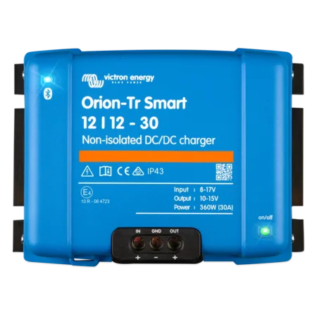 Victron Orion-Tr Smart 12/12-30A (360W) non-isolated DC-DC charger, front view