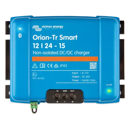 Victron Orion-Tr Smart 12/24-15A (360W) non-isolated DC-DC charger, front view