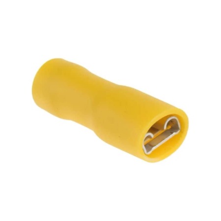 Yellow Female Spade 6.3mm/0.8mm F/Insulated Single Unit WT13