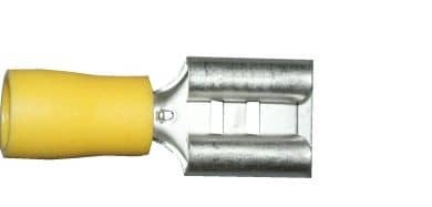 Yellow Female Spade 9.5mm/0.8mm Single Unit WT7
