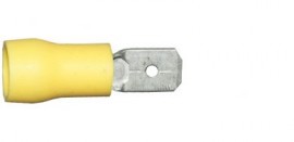 Yellow Tab Male 6.3mm Single Unit WT60